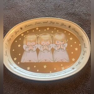 VINTAGE Hallmark Christmas Tin Tray